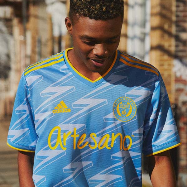 An Italy away jersey and a Philadelphia Union Parley kit highlights