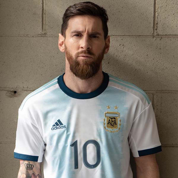 Argentina 2019 Home Soccer Jersey Shirt Climalite Official MESSI Copa America 